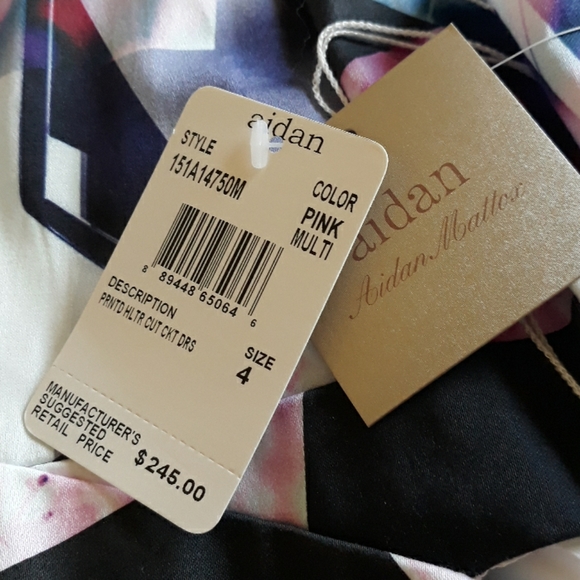 AIDAN BY AIDAN M. DRESS SZ 4 multicolor PINK $245 - Picture 7 of 8